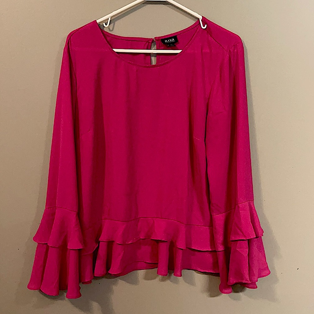 a.n.a Sz XL pink blouse